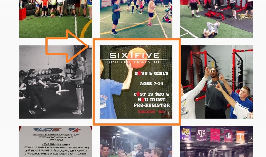 Six1Five Training Instagram Page