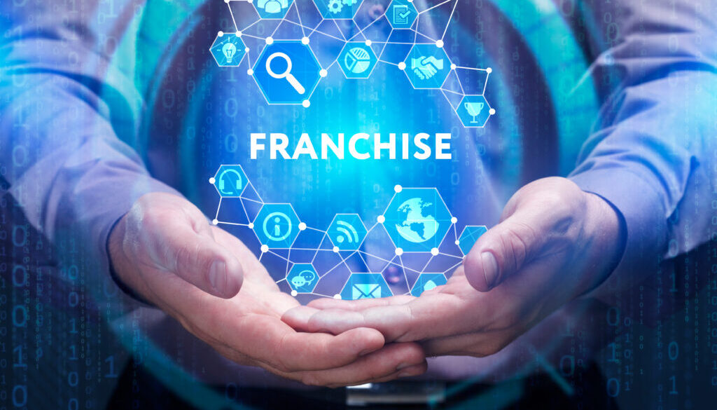 Business, Technology, Internet and network concept. Young busine