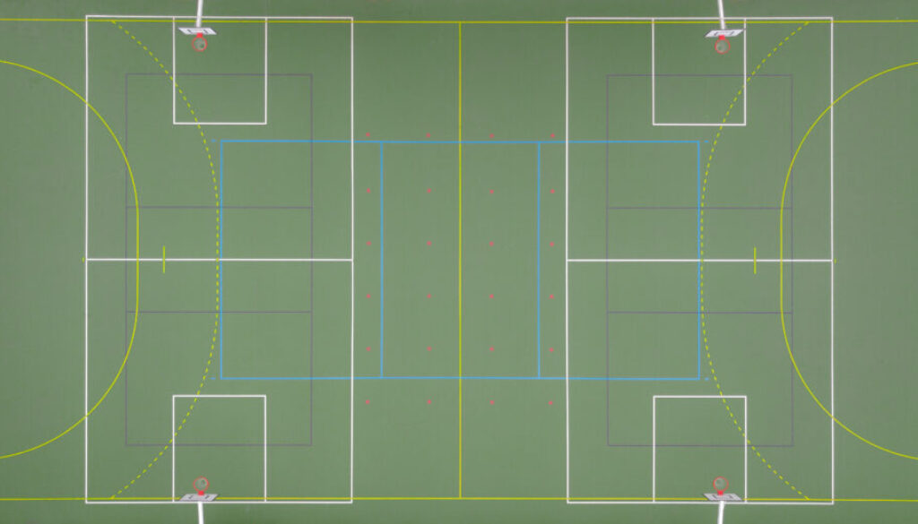 Drone aerial view of a multi sport complex