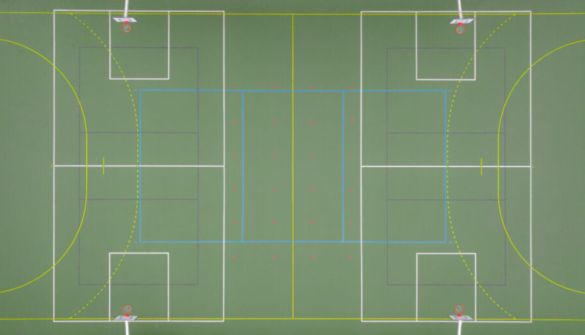 Drone aerial view of a multi sport complex
