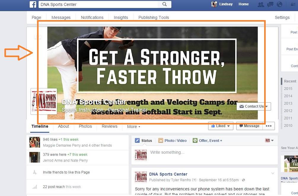 DNA Sports Center Facebook Page